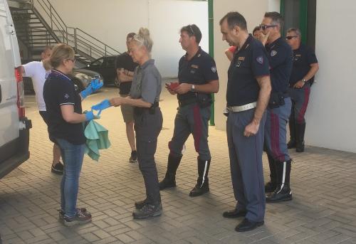 Un momento dell'indagine sul traffico illecito di animali da compagnia